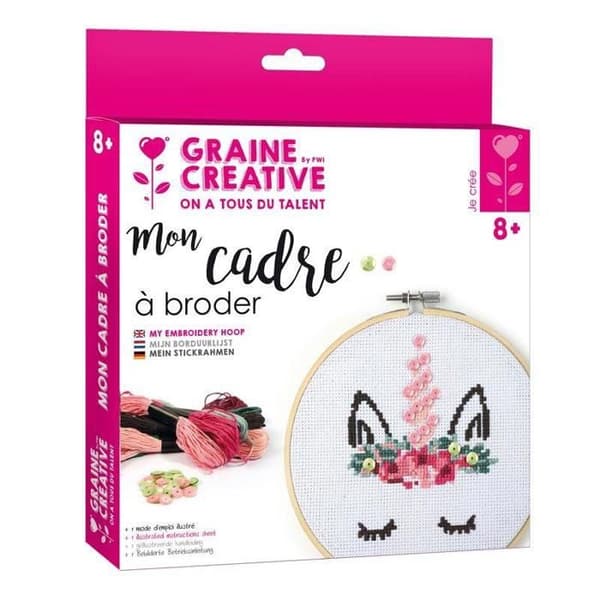 Kit för broderi med enhörning
