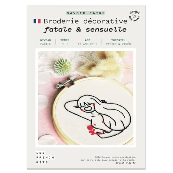 Broderikit - Franska kit - Fatal och sensuell - Lätt - 7 delar - Inkluderat