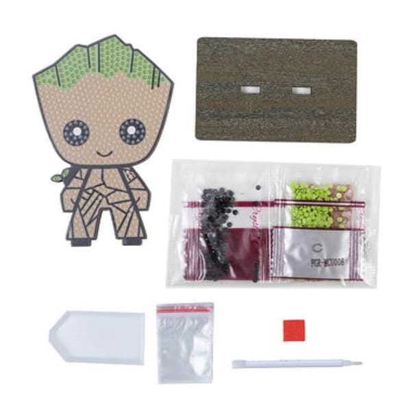 Kit diamantmålning - Figur Groot - 11 cm - Vit