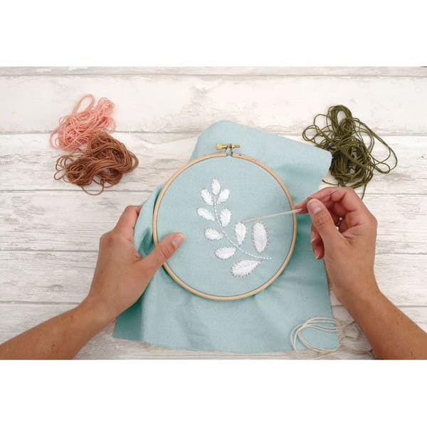 Broderi duk - Kreativ frö - Vatten grön - 45 x 60 cm - Bomull - Unikt stycke
