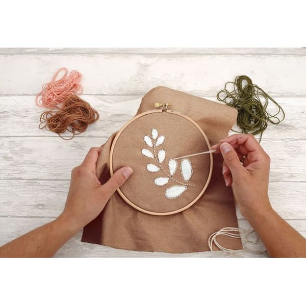 Bomullstyg - Kreativ märke - Camel - 45 x 60 cm - Beige - Broderi