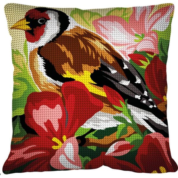 Goldfinch Cross Stitch Cushion Kit