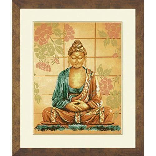Lanarte PN - 0008040 räknat korsstygnskit buddha mönster ebengewebt - PN-0008040
