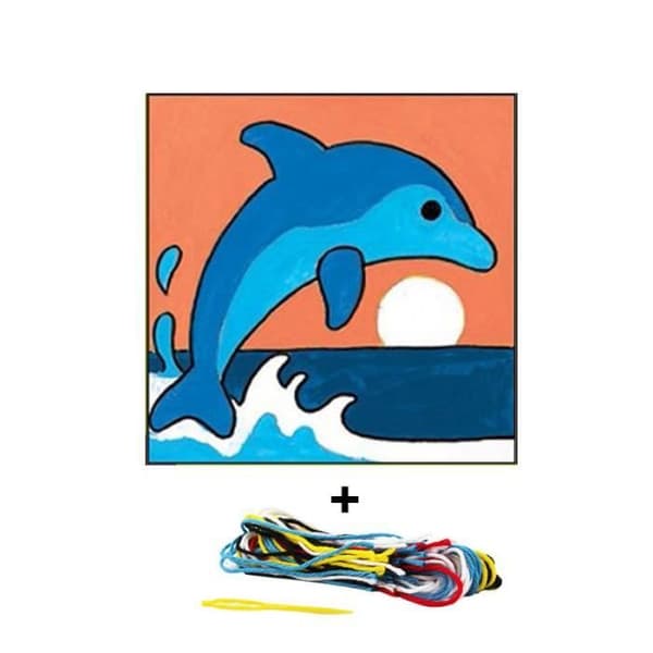 Barns canvas kit Seg de Paris motiv delfin havet