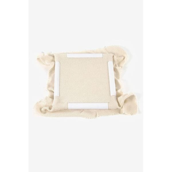 Broderiram - Att montera - 43x43cm - Fyrkantig - Vit - För broderi - DMC