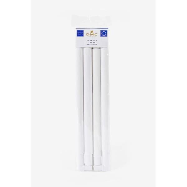 Broderiram - Att montera - 43x43cm - Fyrkantig - Vit - För broderi - DMC