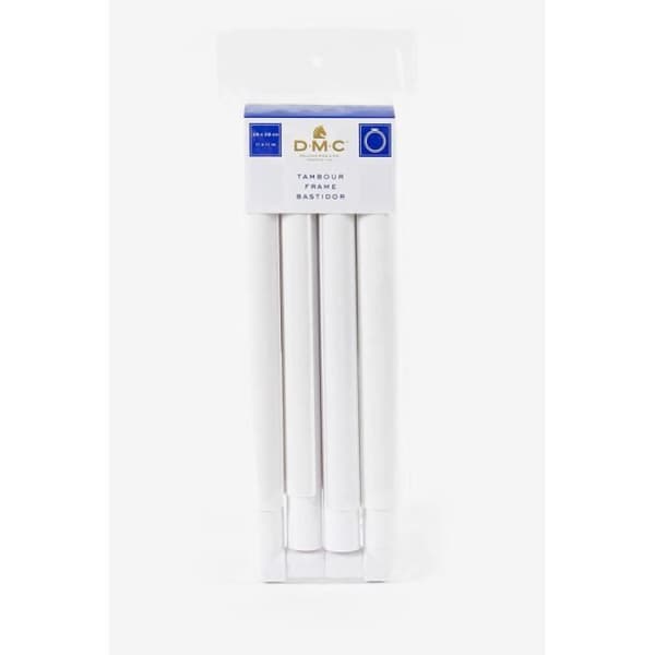 Broderiram - DMC - 28x28cm - Fyrkant - Vit - För Punch Needle-broderi