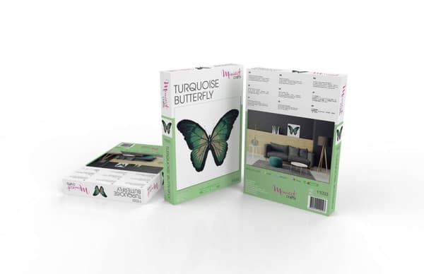 Pärlbroderi Brodera efter nummer Turquoise Butterfly