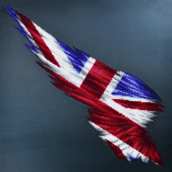 Pärlbroderi Brodera efter nummer Wing Flag UK