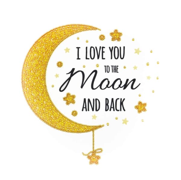Pärlbroderi Brodera efter nummer Love you to the Moon and Back