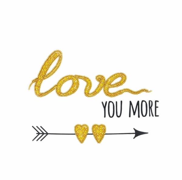 Pärlbroderi Brodera efter nummer Love You More