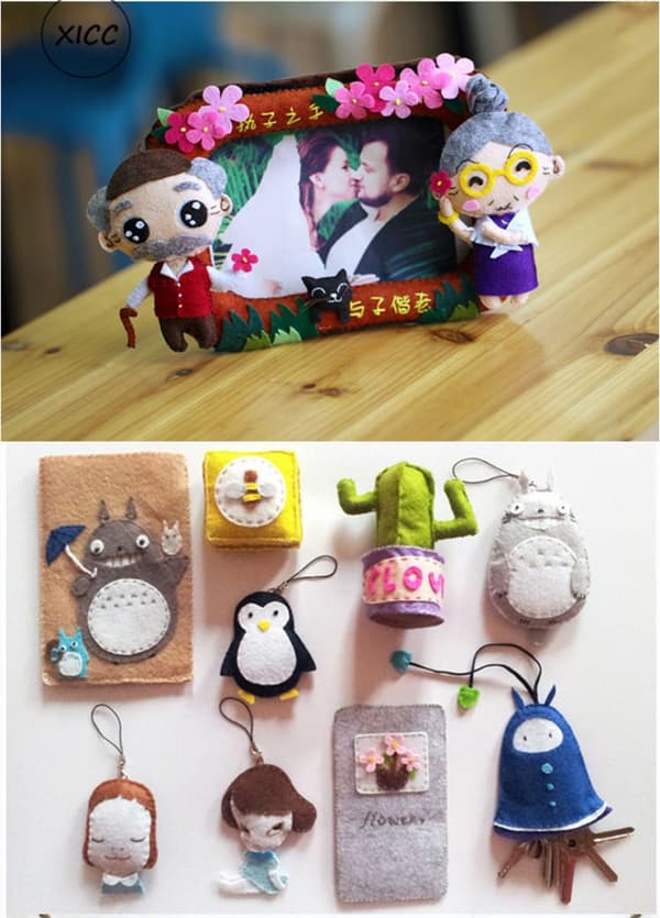 INF 40 stykker flerfarvet DIY filtbræt til syning og patchwork
