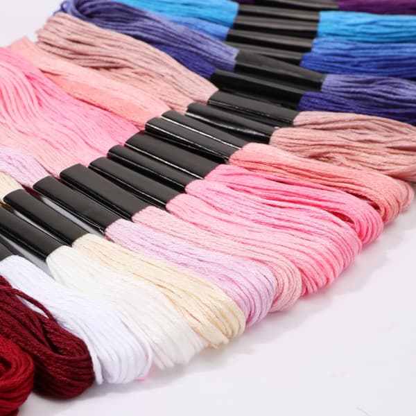 INF DIY Korssting farverige bomuldstråde 50 colors