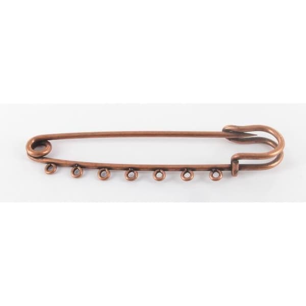 Nålfäste - MÉGACRÉA - 65 mm - Kopparfärgad - 7 ringar - Allergivänlig
