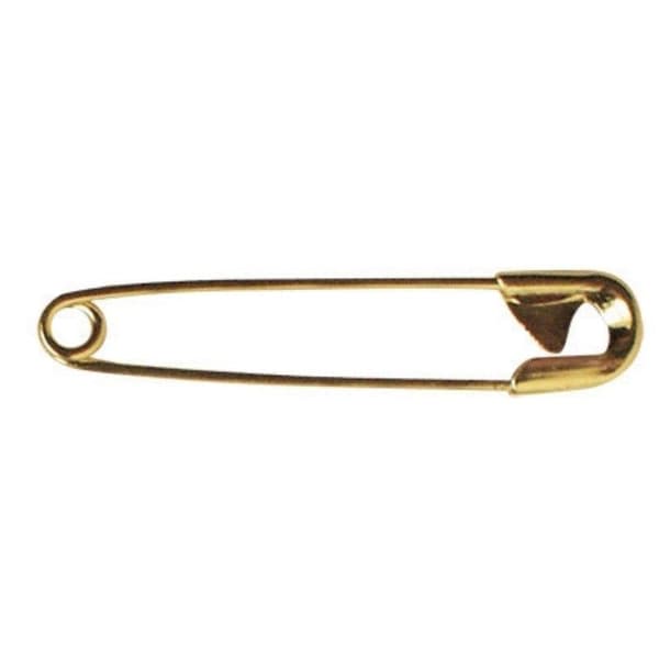 Guld säkerhetsnål - Lg 34xØ0,8mm - Nickelfri...