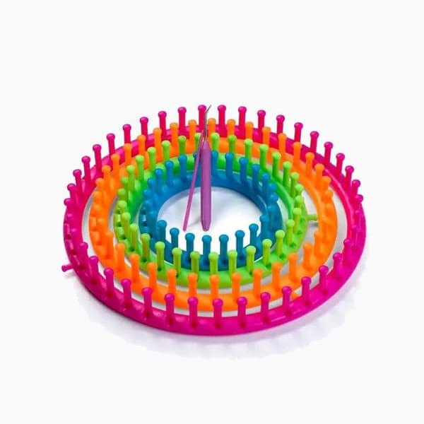 Cirkulära stickor - PRYM - 13,5cm-18cm-23cm-28cm - 4 stycken - Blandade färger - 24 till 41 maskor