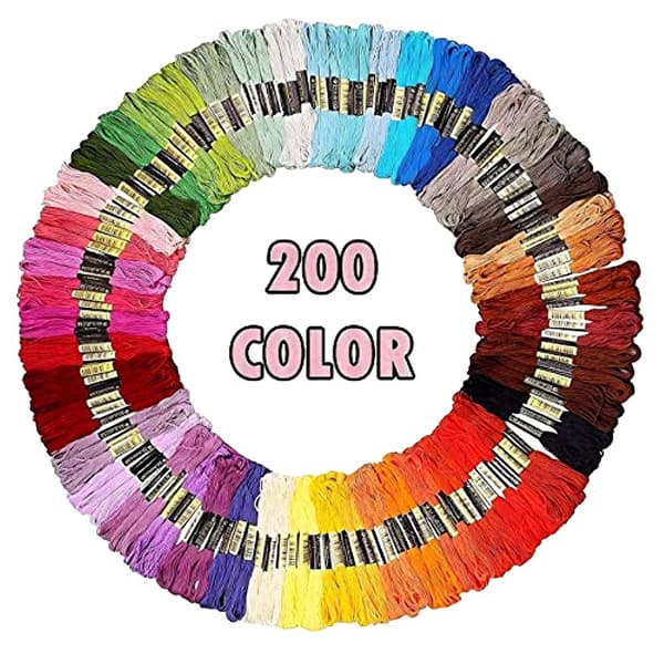 200 nukkea käsin kudottu DIY värikäs kirjontalanka polyesteripuuvillalanka