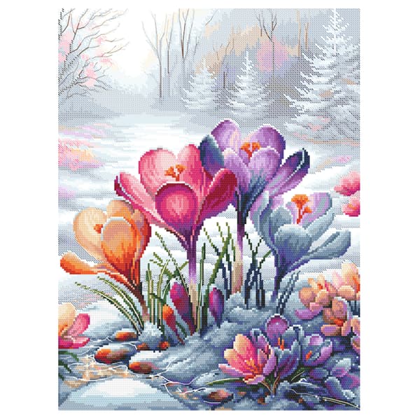 Broderikit - Landskab med krokus