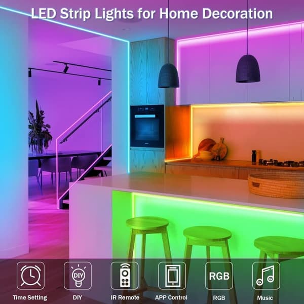 OBOSOE Självhäftande , Premium LED-Neonlampa – IP65 Vattentålig | App & Fjärrstyrd | Musiksynk