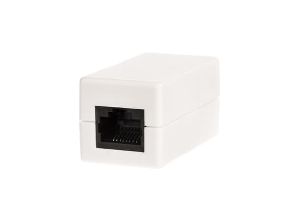 Netrack - Kopplingsdon för nätverk - RJ-45 (hona) till RJ-45 (hona) - UTP - CAT 5e - vit