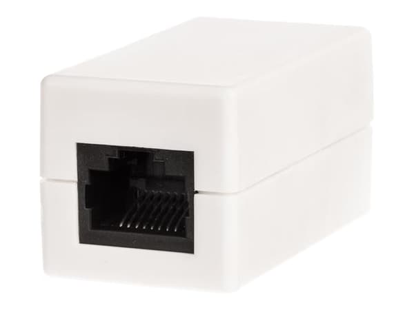 Netrack - Kopplingsdon för nätverk - RJ-45 (hona) till RJ-45 (hona) - UTP - CAT 5e - vit