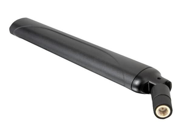 Delock LTE RP-SMA antenna with flexible joint - Mobilmodemantenne - 0 dBi (for 790 til 960 MHz), 1 dBi (for 1,71 GHz - 1,88 GHz), 2,5 dBi (for 2500 M