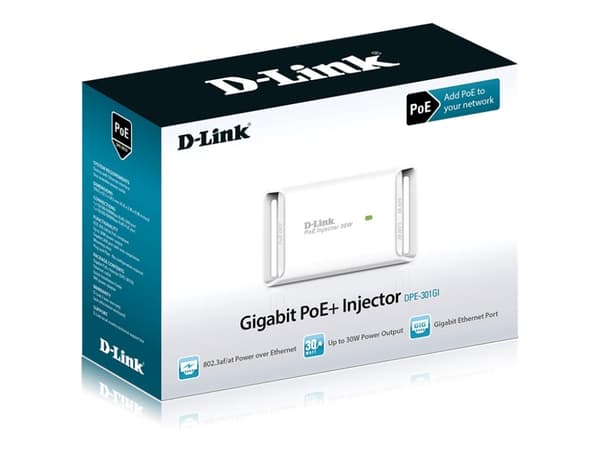 D-Link DPE-301GI - Strøminjektor - 30 watt
