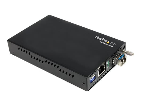 StarTech.com 1000 Mbps Gigabit Single-Mode Copper to Fiber Media Converter - Ethernet (1000Base-T) to LC Fiber Converter (ET1000S40LC2) - Fibermediek