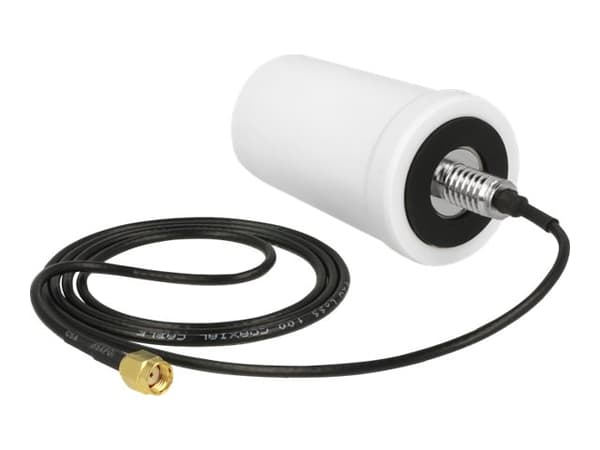 Delock WLAN RP-SMA - Antenne - utendørs - 7.7 cm - Wi-Fi - 3 dBi (for 4900 MHz - 5875 MHz), 1.4 dBi (for 2.4 - 2.5 GHz) - rundtstrålende - utendørs -