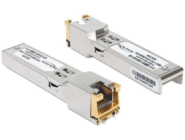 Delock - SFP-sändar/mottagarmodul (mini-GBIC) - GigE - 1000Base-T - RJ-45