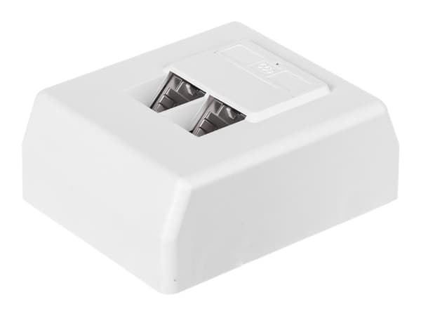 Netrack Complete - Sokkelutgang - RJ 45 - 2 nettverkssokler