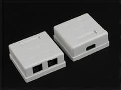Netrack Complete - Sokkelutgang - RJ 45 - 2 nettverkssokler