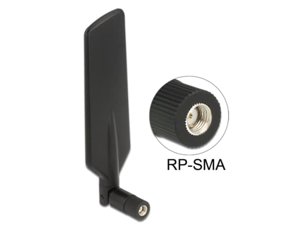 Delock LTE WLAN Dual Band Antenna - Antenne - Smart Home - 4 dBi - svart