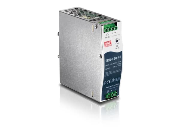 TRENDnet TI-S12048 - Strømforsyning (DIN-skinnemonterbar) - AC 100-240 V - 120 watt - aktiv PFC - TAA-samsvar - for TRENDnet TI-G160i-M, TI-PG541