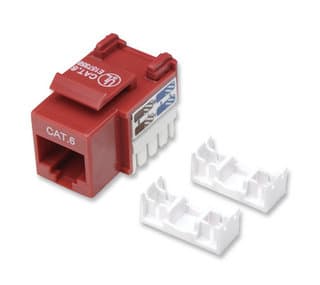 Intellinet 210614, Platt, Röd, RJ-45, Honkoppling, 22/26, Cat6