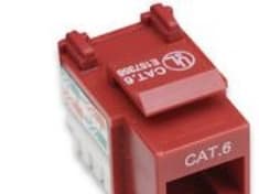 Intellinet 210614, Platt, Röd, RJ-45, Honkoppling, 22/26, Cat6