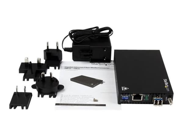 StarTech.com Gigabit Ethernet koppar-till-fibermediaomvandlare - SM LC - 10 km