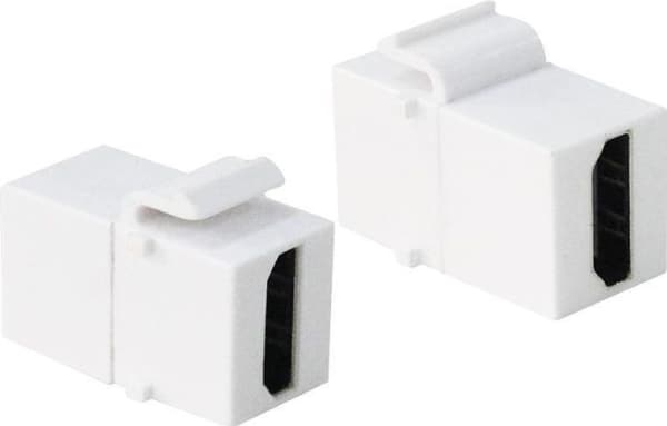LogiLink 2xHDMI, Vit, HDMI, HDMI, Guld, 14,5 mm, 29,5 mm
