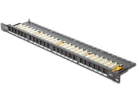 Digitus Class E, RJ-45, Musta, Metalli, Telinekiinnitys, 0.5U, 8P8C