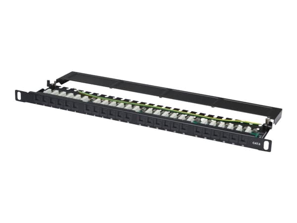 Digitus Class E, RJ-45, Musta, Metalli, Telinekiinnitys, 0.5U, 8P8C musta