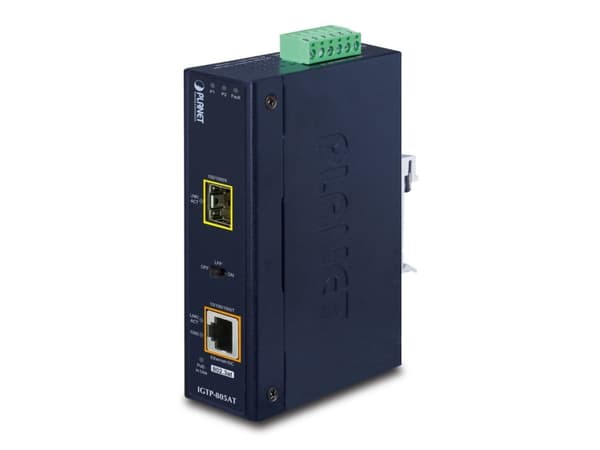 PLANET IGTP-805AT - Fibermedieomformer - 1GbE - 10Base-T, 1000Base-LX, 1000Base-SX, 100Base-TX, 1000Base-T - SFP (mini-GBIC) / RJ-45