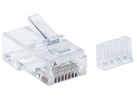 Intellinet 790604, RJ45, Gjennomsiktig, Polykarbonat, Cat6, U/UTP (UTP), Gull