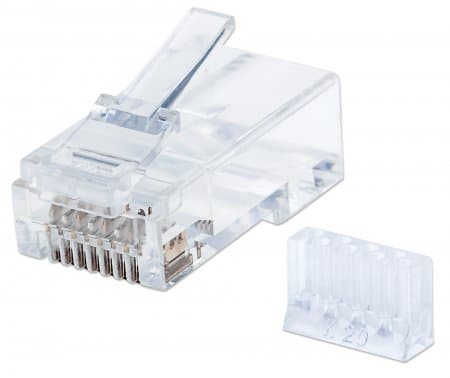 Intellinet 790604, RJ45, Gjennomsiktig, Polykarbonat, Cat6, U/UTP (UTP), Gull