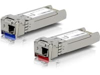 Ubiquiti U Fiber Single-Mode - Blått og rødt transceiverpar - SFP+ transceivermodul - 10GbE - 10GBASE-BiDi - LC-enkeltmodus - opp til 10 km - 1270 nm
