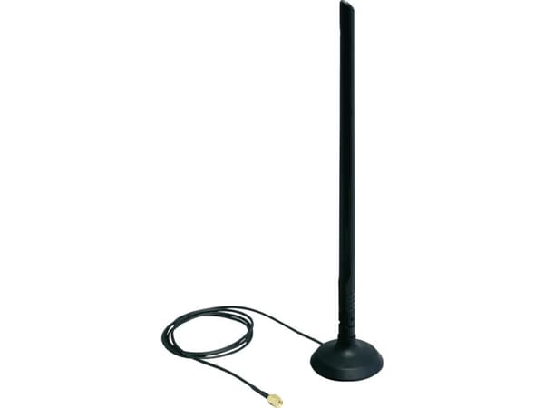 Delock SMA WLAN Antenna with Magnetic Stand and Flexible Joint 6.5 dBi - Antenne - Wi-Fi - 6.5 dBi - rundtstrålende