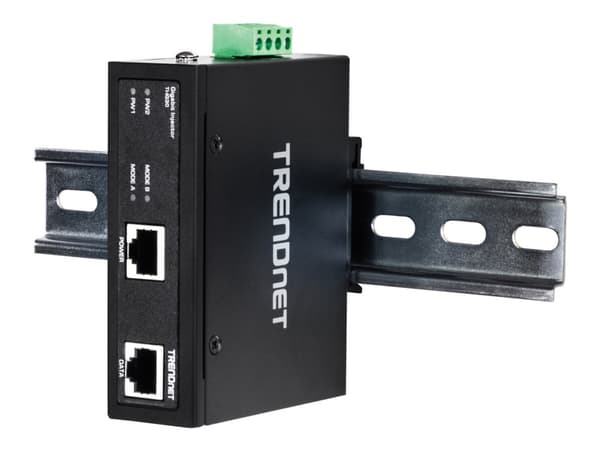 TRENDnet TI-IG30 - Strøminjektor (DIN-skinnemonterbar) - 30 watt - utgangskontakter: 1 - TAA-samsvar