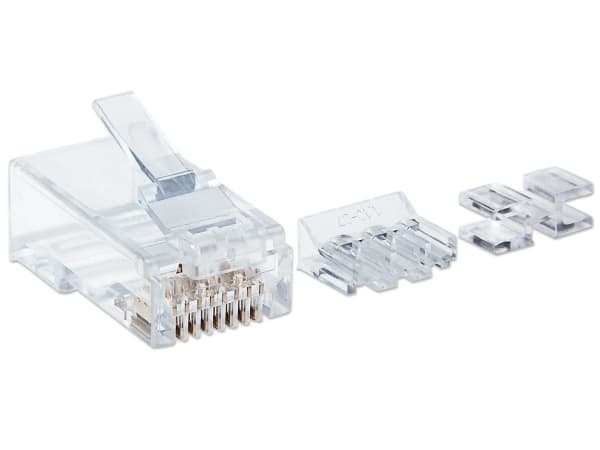 Intellinet 790550, RJ45, Gjennomsiktig, Polykarbonat, Cat6a, U/UTP (UTP), Gull