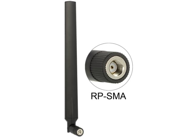 Delock - Antenne - Wi-Fi - 7 dBi (for 5 GHz), 4 dBi (for 2,4 GHz) - rundtstrålende