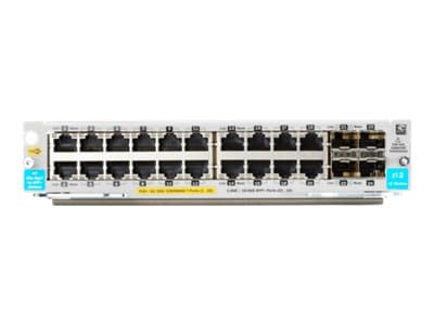 HPE - Expansionsmodul - Gigabit Ethernet (PoE+) x 20 + Gigabit Ethernet / 10 Gigabit SFP+ x 4 - för HPE Aruba 5406R, 5406R 16, 5406R 44, 5406R 8-port