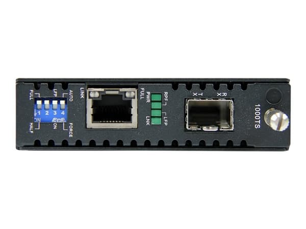 StarTech.com ET91000SFP2 nettverksmediakonverterer 1250 Mbit/s Sort
